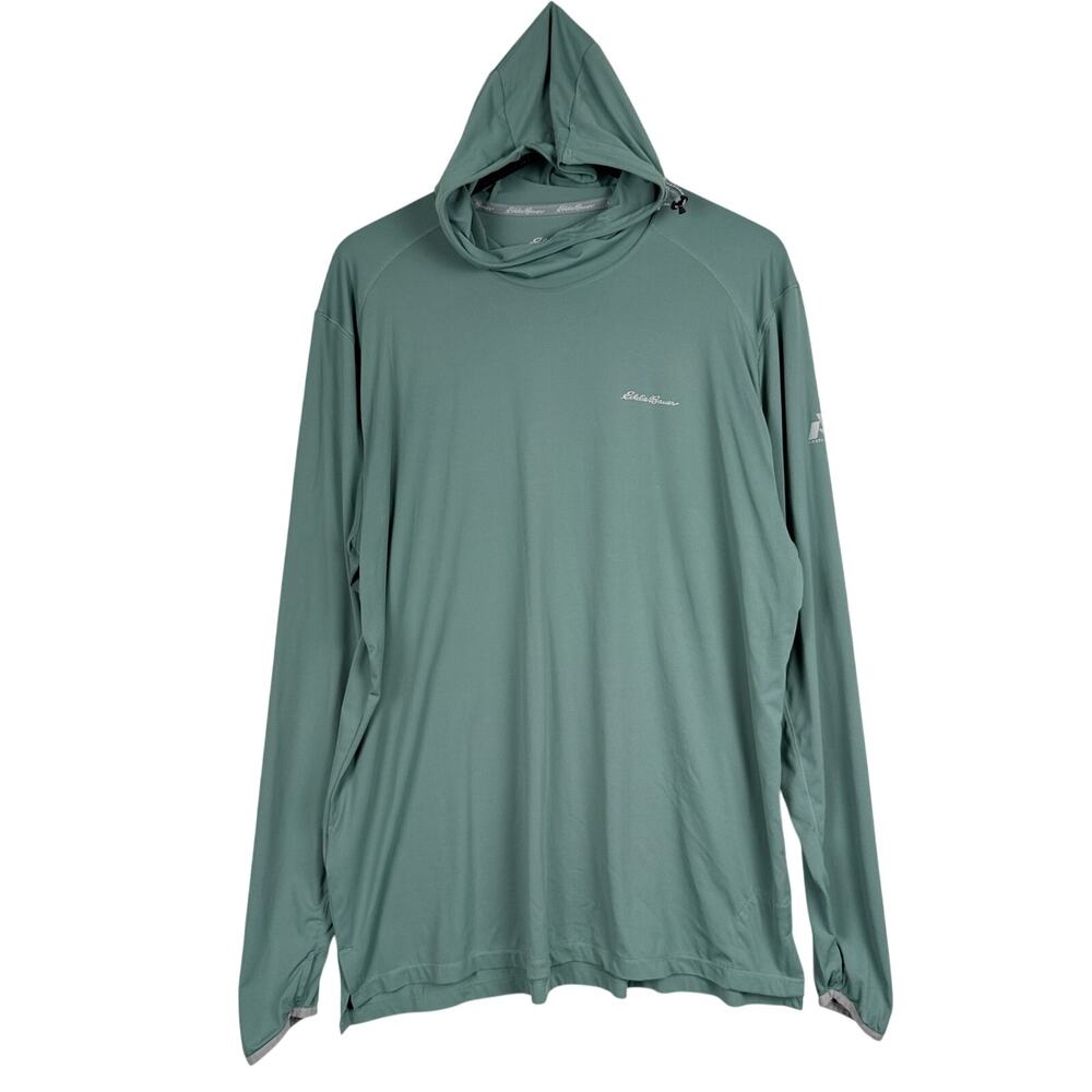 Eddie Bauer First Ascent FreeShade Hoodie Green Long Sleeve Mens - L